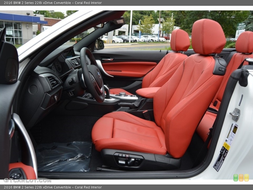 Coral Red Interior Front Seat for the 2016 BMW 2 Series 228i xDrive Convertible #115614862