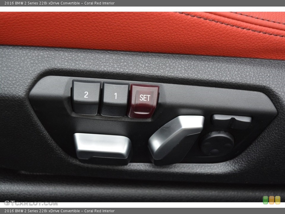 Coral Red Interior Controls for the 2016 BMW 2 Series 228i xDrive Convertible #115614877
