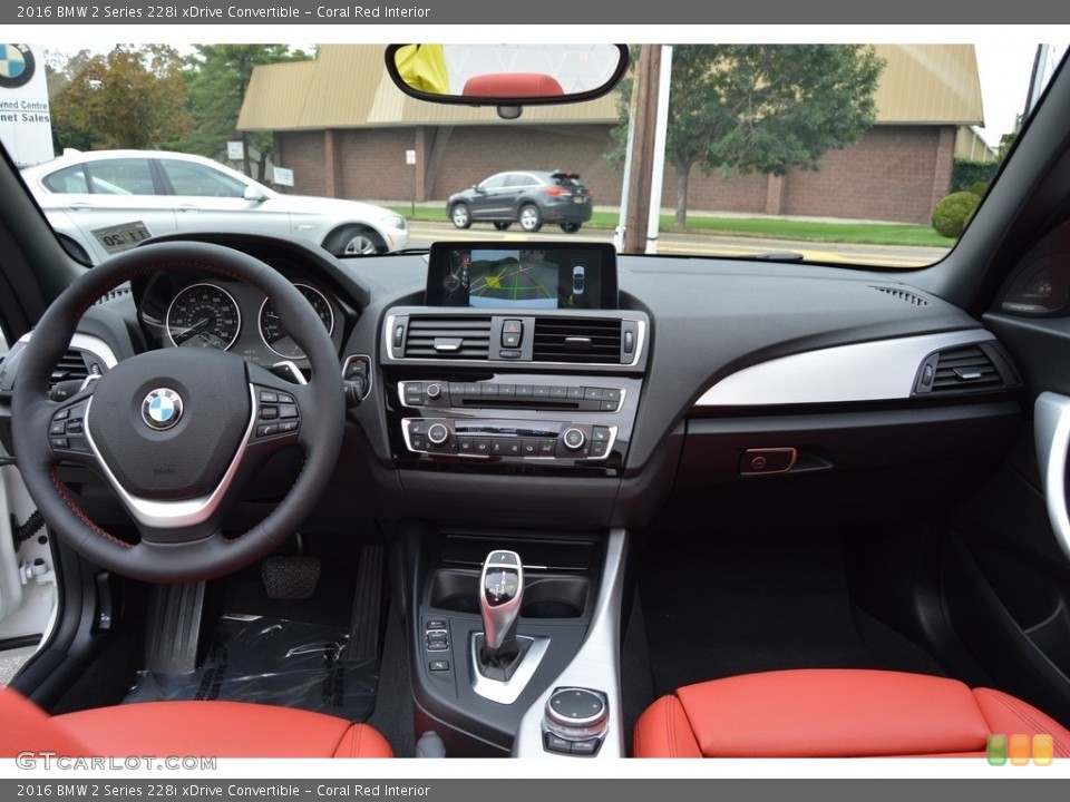 Coral Red Interior Dashboard for the 2016 BMW 2 Series 228i xDrive Convertible #115614907