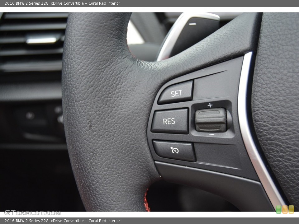 Coral Red Interior Controls for the 2016 BMW 2 Series 228i xDrive Convertible #115614979