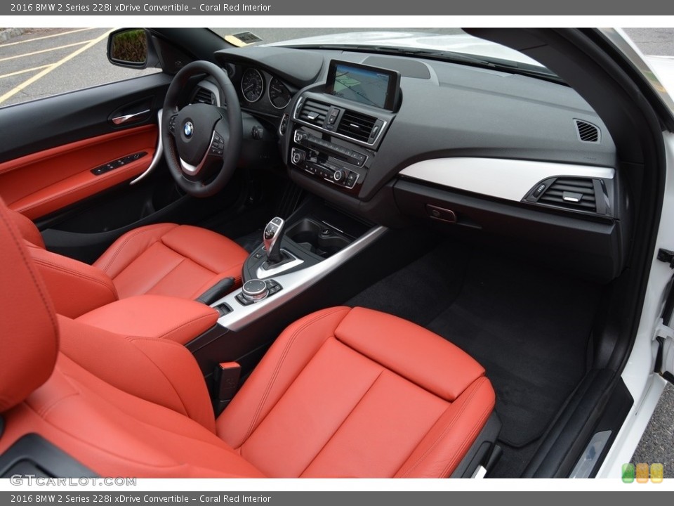 Coral Red Interior Dashboard for the 2016 BMW 2 Series 228i xDrive Convertible #115615063