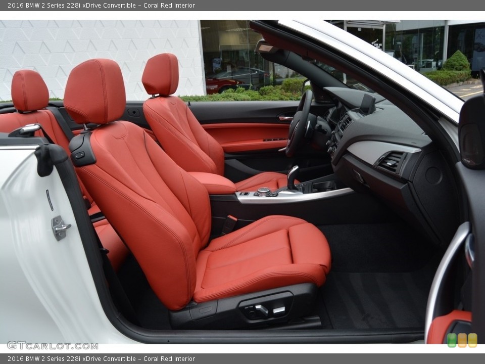 Coral Red Interior Front Seat for the 2016 BMW 2 Series 228i xDrive Convertible #115615081