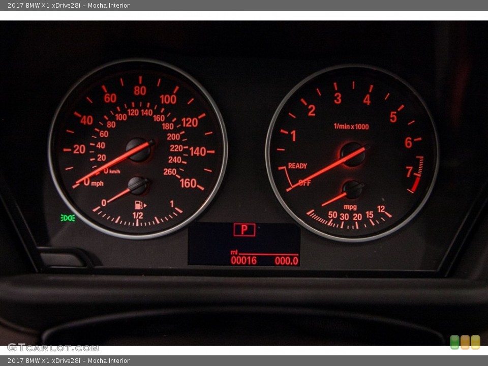 Mocha Interior Gauges for the 2017 BMW X1 xDrive28i #115634178