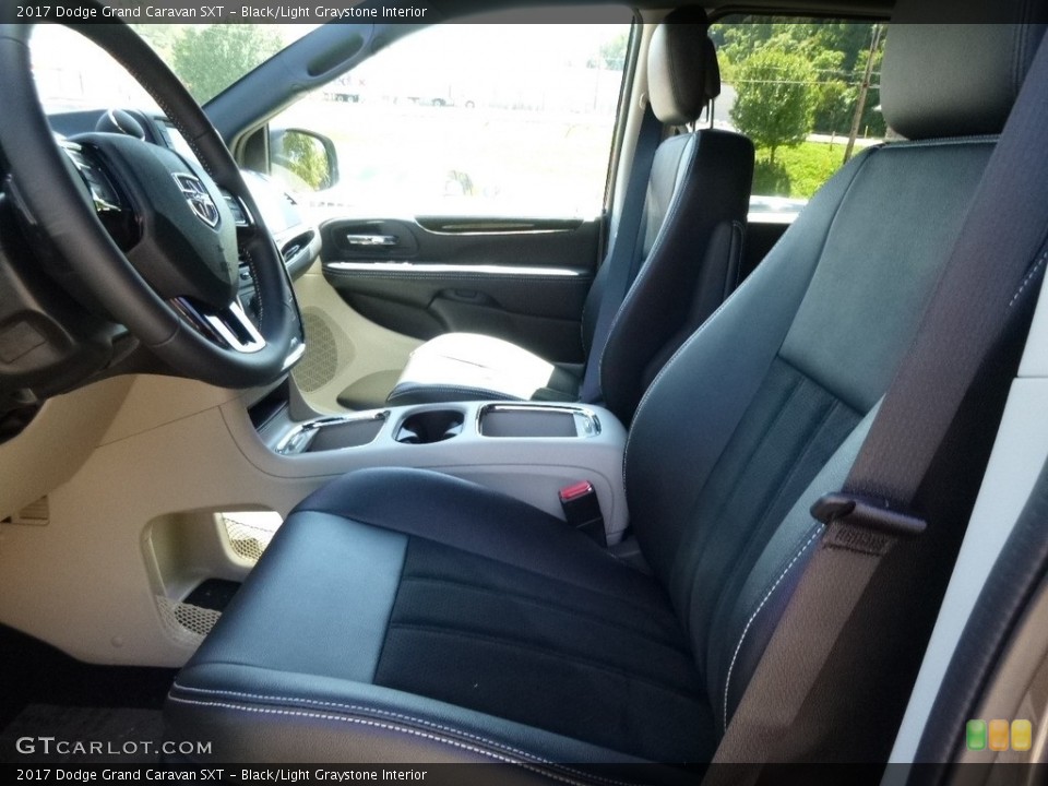 Black/Light Graystone Interior Front Seat for the 2017 Dodge Grand Caravan SXT #115638950