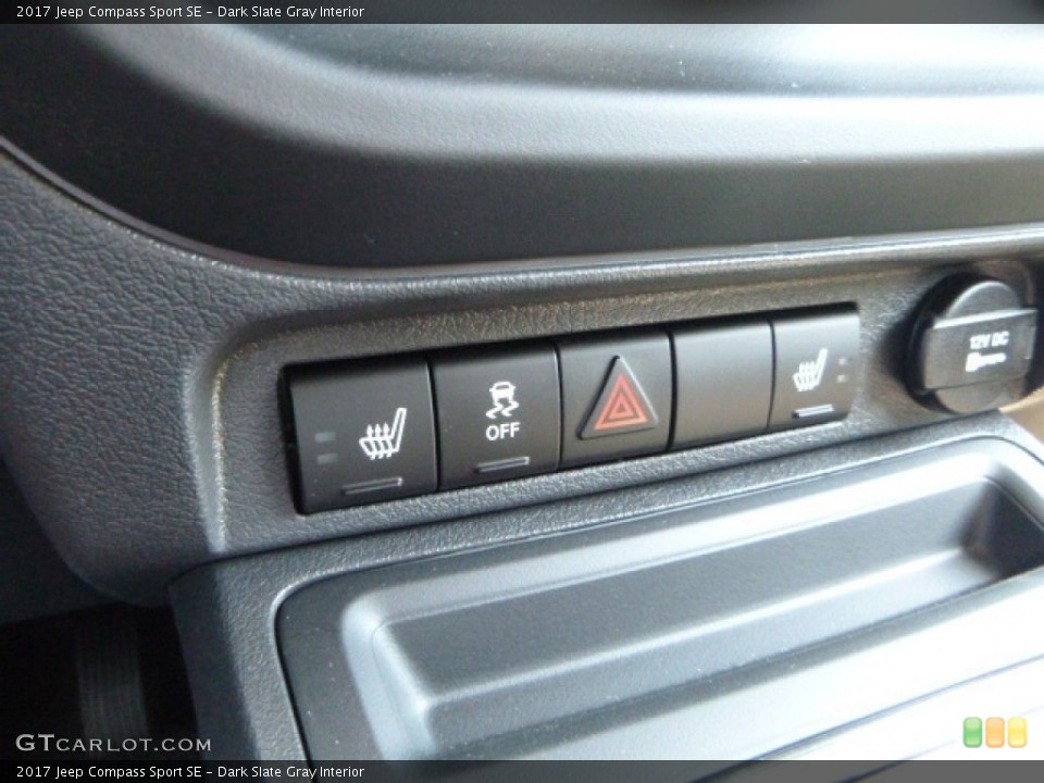 Dark Slate Gray Interior Controls for the 2017 Jeep Compass Sport SE #115643279