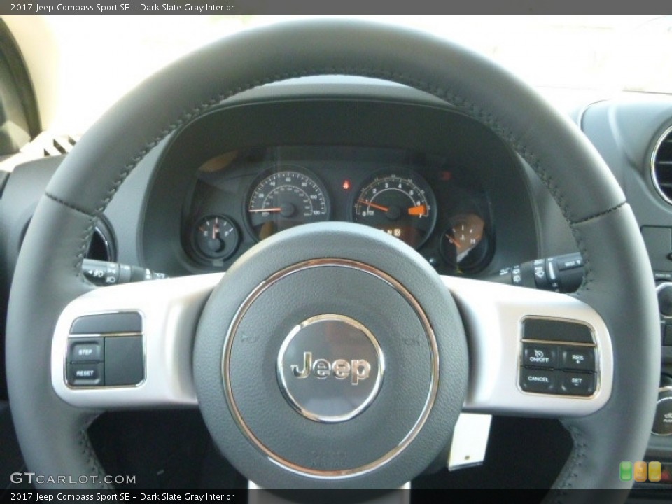 Dark Slate Gray Interior Steering Wheel for the 2017 Jeep Compass Sport SE #115643321