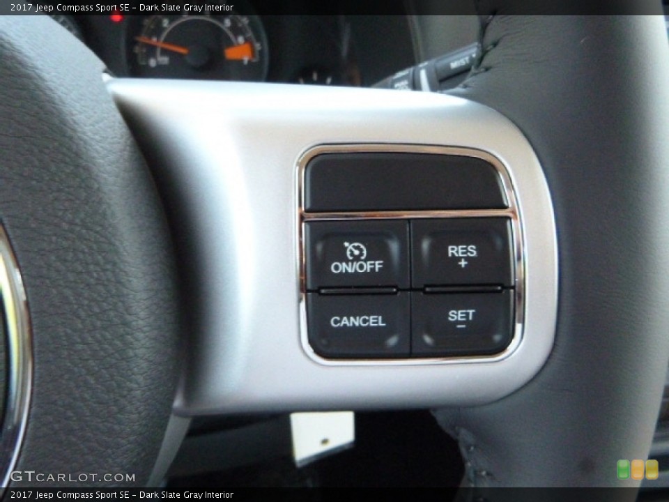 Dark Slate Gray Interior Controls for the 2017 Jeep Compass Sport SE #115643336