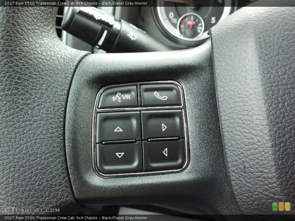 Black/Diesel Gray Interior Controls for the 2017 Ram 5500 Tradesman Crew Cab 4x4 Chassis #115647527