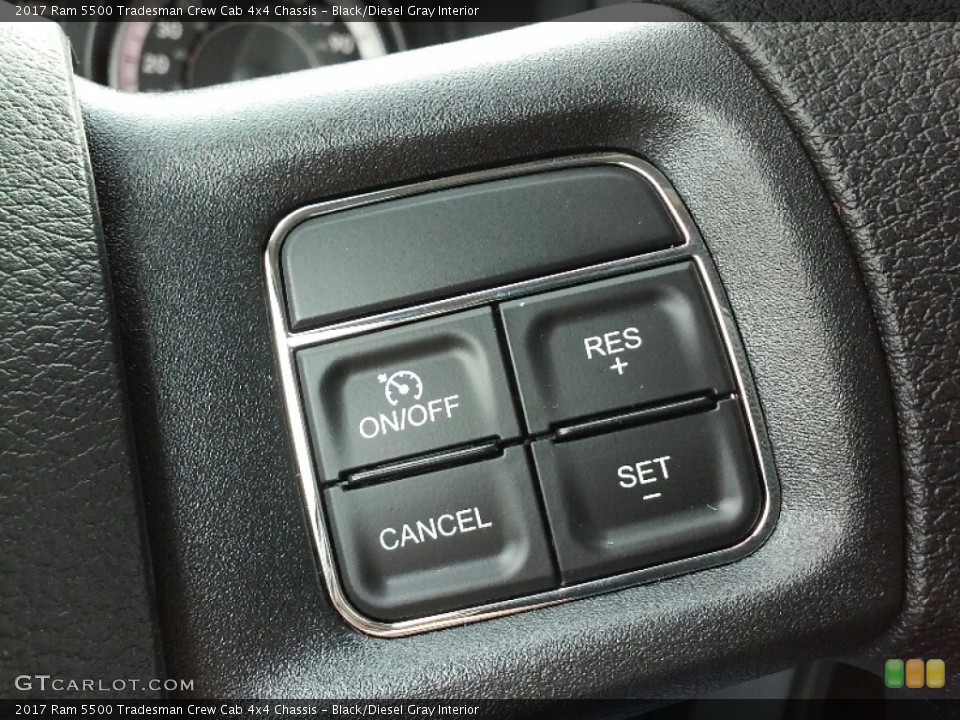 Black/Diesel Gray Interior Controls for the 2017 Ram 5500 Tradesman Crew Cab 4x4 Chassis #115647554