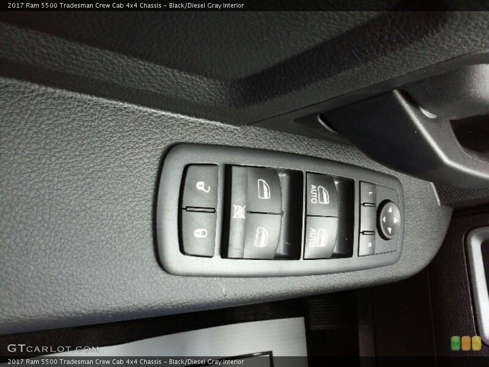 Black/Diesel Gray Interior Controls for the 2017 Ram 5500 Tradesman Crew Cab 4x4 Chassis #115647605