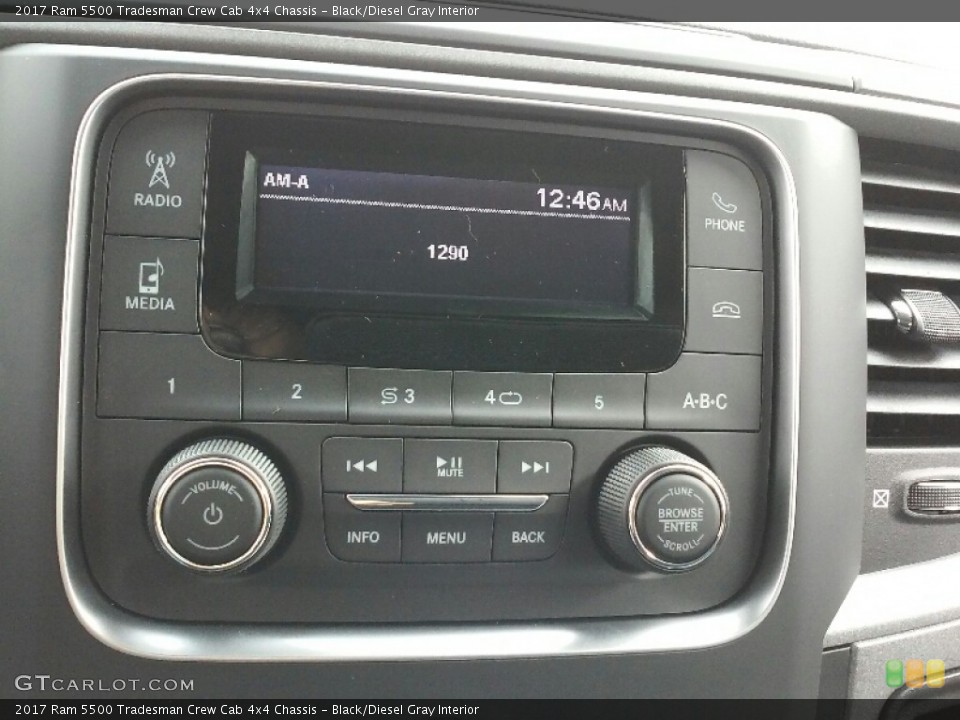 Black/Diesel Gray Interior Controls for the 2017 Ram 5500 Tradesman Crew Cab 4x4 Chassis #115647629