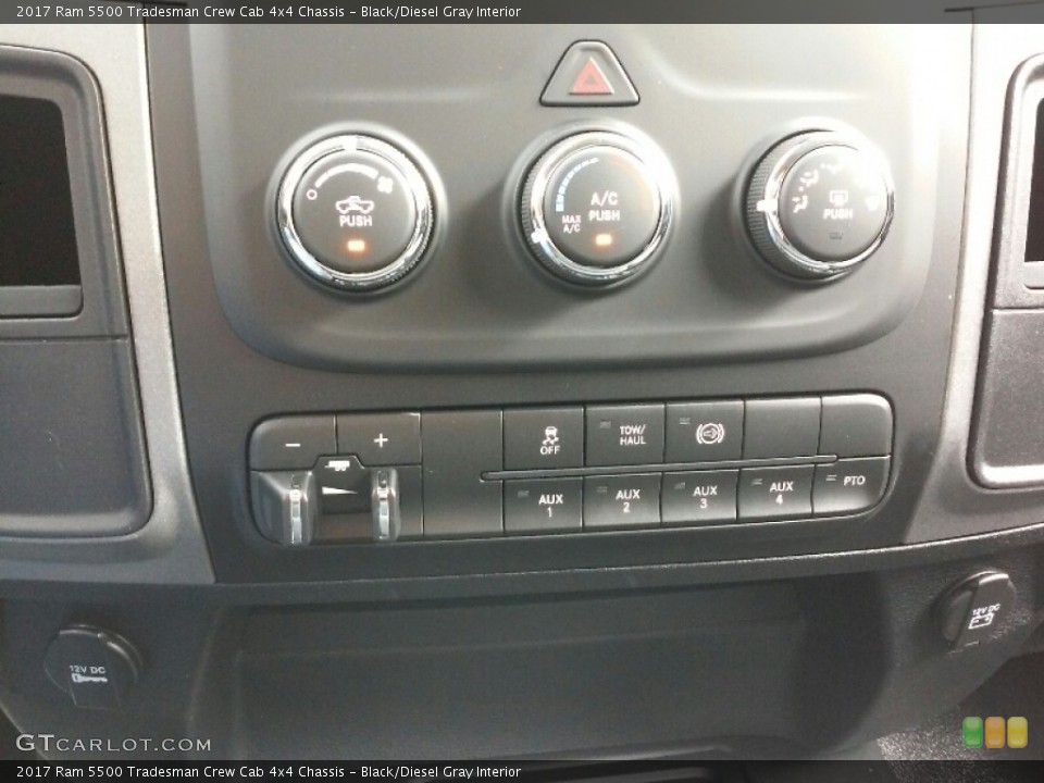 Black/Diesel Gray Interior Controls for the 2017 Ram 5500 Tradesman Crew Cab 4x4 Chassis #115647650