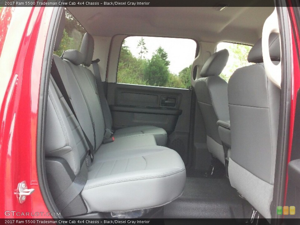 Black/Diesel Gray Interior Rear Seat for the 2017 Ram 5500 Tradesman Crew Cab 4x4 Chassis #115647935