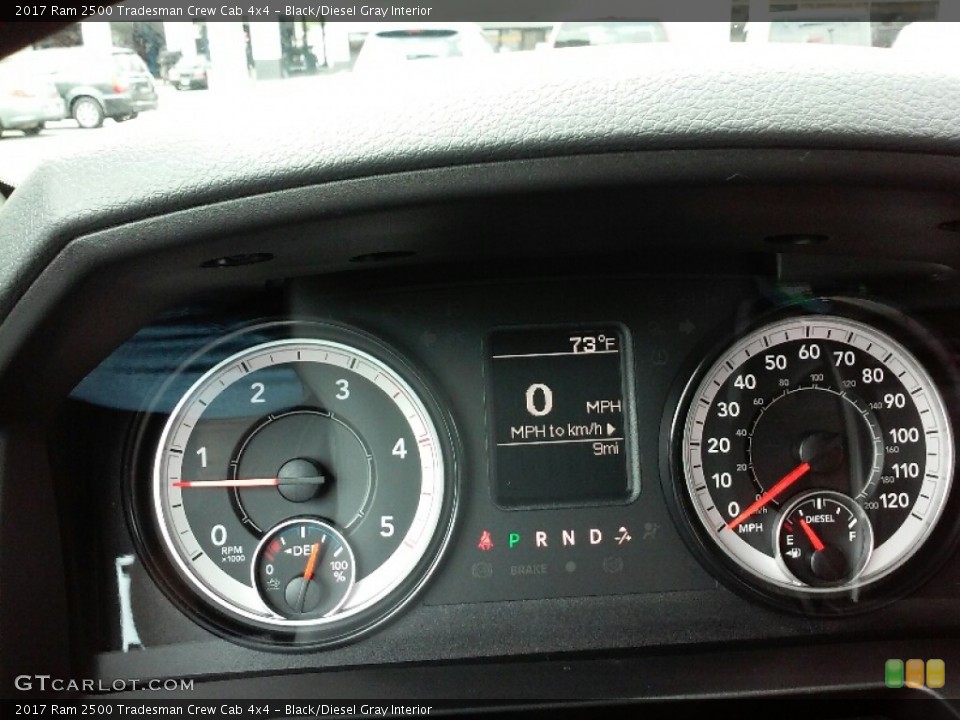 Black/Diesel Gray Interior Gauges for the 2017 Ram 2500 Tradesman Crew Cab 4x4 #115649114