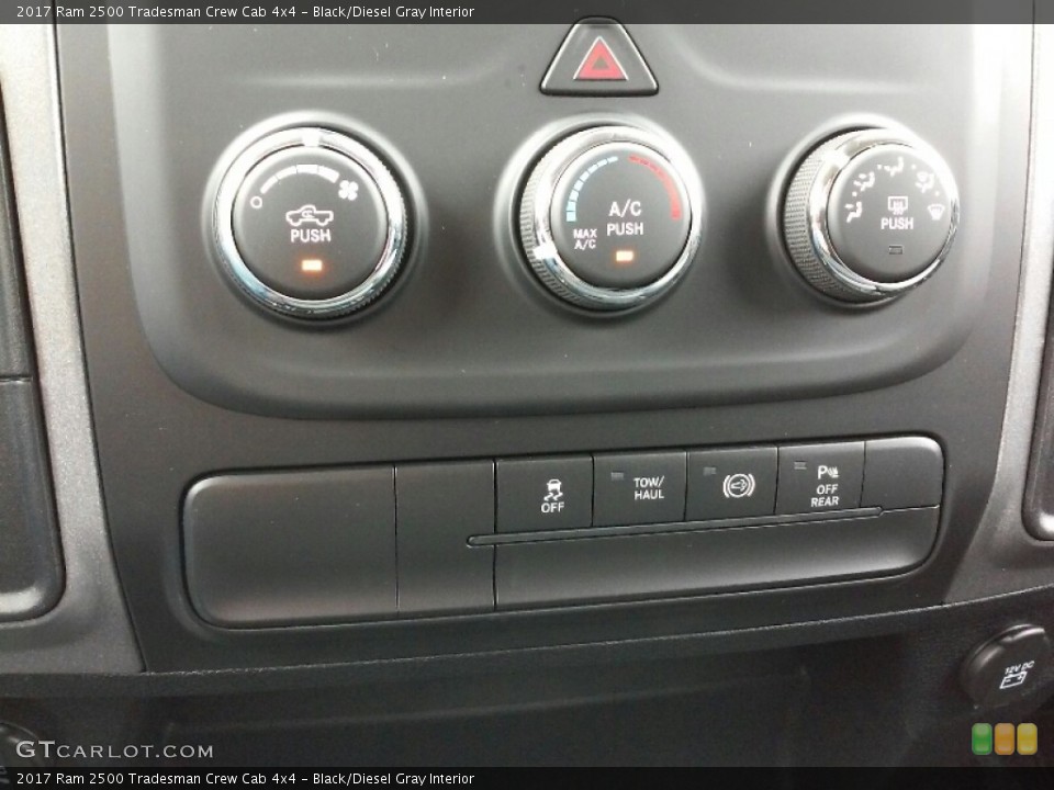 Black/Diesel Gray Interior Controls for the 2017 Ram 2500 Tradesman Crew Cab 4x4 #115649174