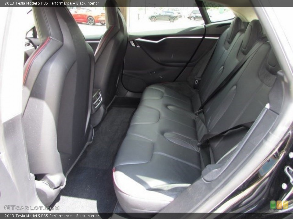 Black Interior Rear Seat for the 2013 Tesla Model S P85 Performance #115655616