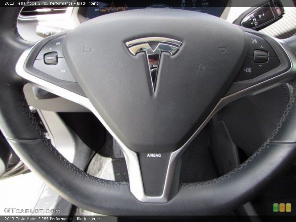 Black Interior Steering Wheel for the 2013 Tesla Model S P85 Performance #115655759