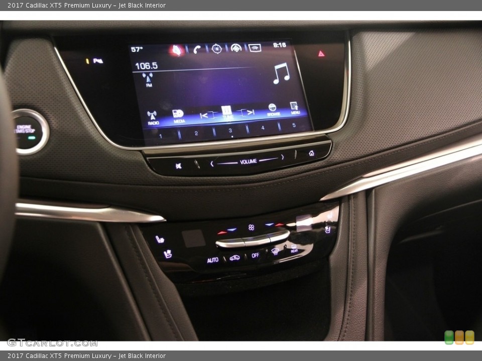 Jet Black Interior Controls for the 2017 Cadillac XT5 Premium Luxury #115659071