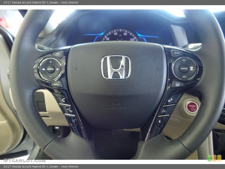Ivory Interior Steering Wheel for the 2017 Honda Accord Hybrid EX-L Sedan #115669558