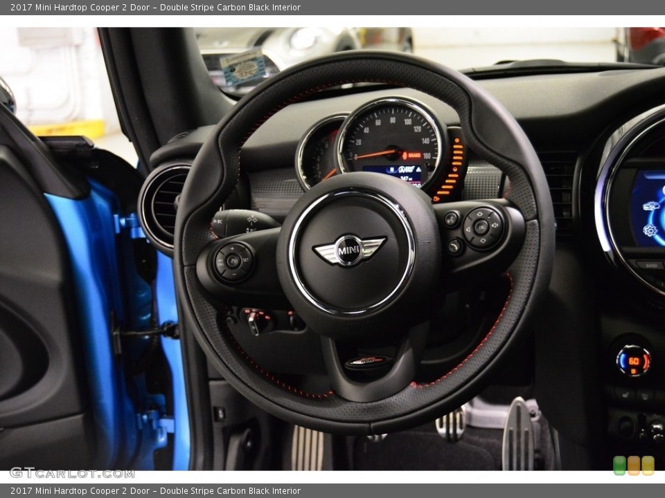 Double Stripe Carbon Black Interior Steering Wheel for the 2017 Mini Hardtop Cooper 2 Door #115681447