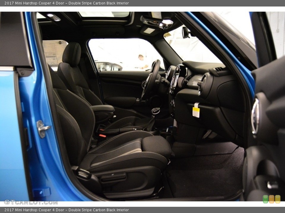 Double Stripe Carbon Black Interior Front Seat for the 2017 Mini Hardtop Cooper 4 Door #115681774
