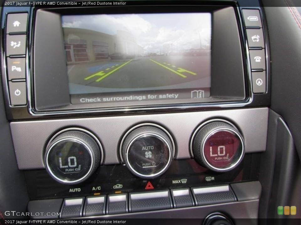 Jet/Red Duotone Interior Controls for the 2017 Jaguar F-TYPE R AWD Convertible #115686973