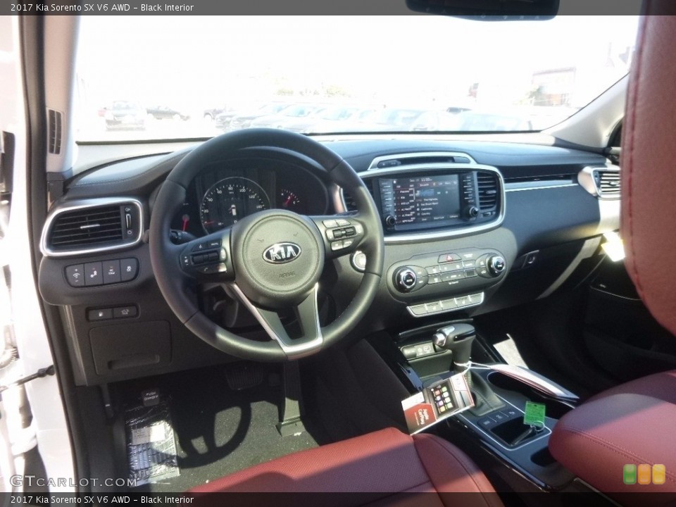 Black Interior Prime Interior for the 2017 Kia Sorento SX V6 AWD #115688254
