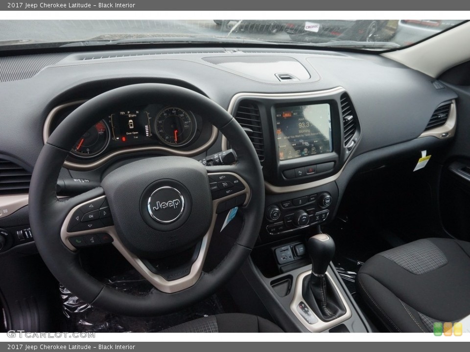 Black Interior Dashboard for the 2017 Jeep Cherokee Latitude #115689853