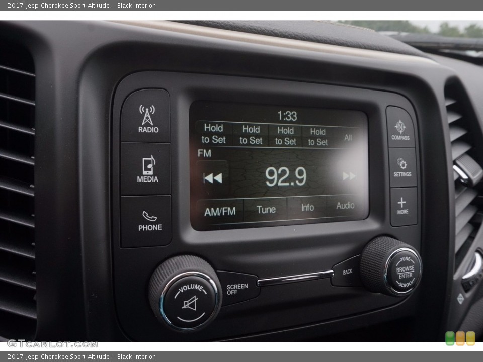 Black Interior Controls for the 2017 Jeep Cherokee Sport Altitude #115691059