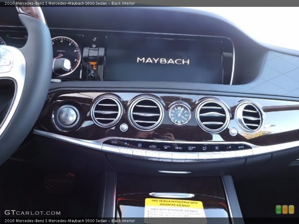 Black Interior Controls for the 2016 Mercedes-Benz S Mercedes-Maybach S600 Sedan #115696486