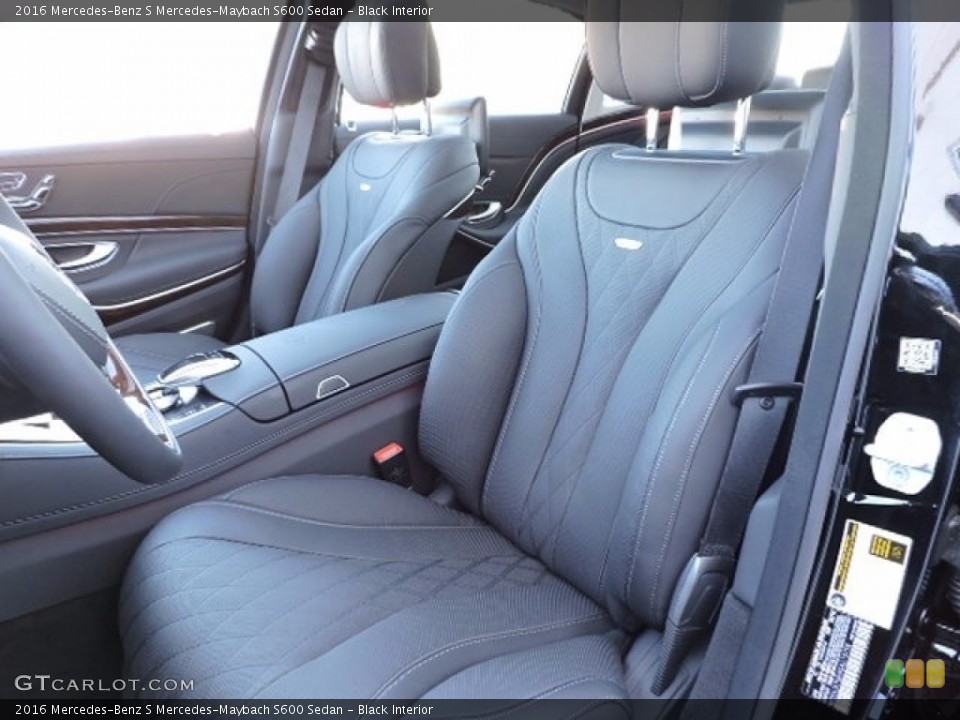 Black Interior Front Seat for the 2016 Mercedes-Benz S Mercedes-Maybach S600 Sedan #115696504