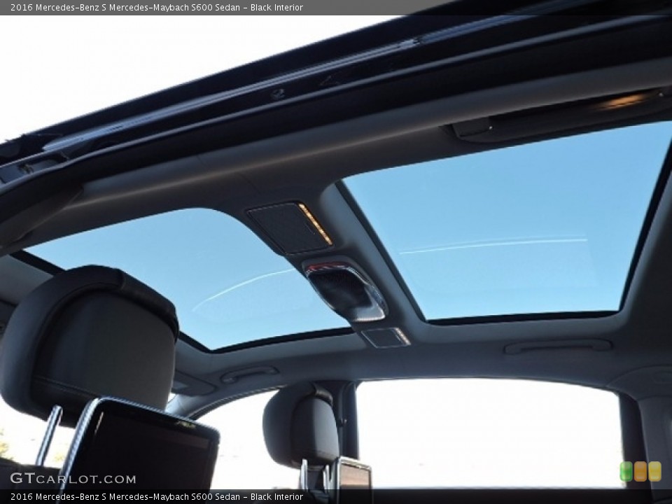 Black Interior Sunroof for the 2016 Mercedes-Benz S Mercedes-Maybach S600 Sedan #115696516
