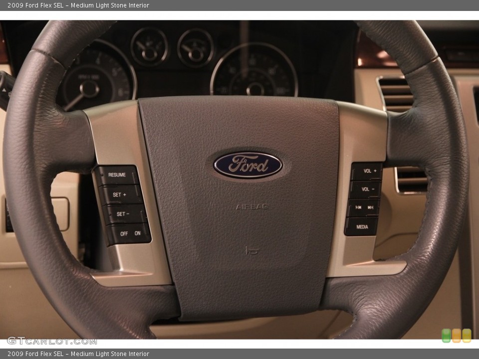 Medium Light Stone Interior Steering Wheel for the 2009 Ford Flex SEL #115699479