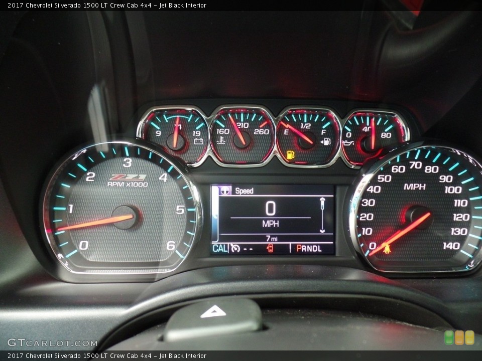Jet Black Interior Gauges for the 2017 Chevrolet Silverado 1500 LT Crew Cab 4x4 #115704207