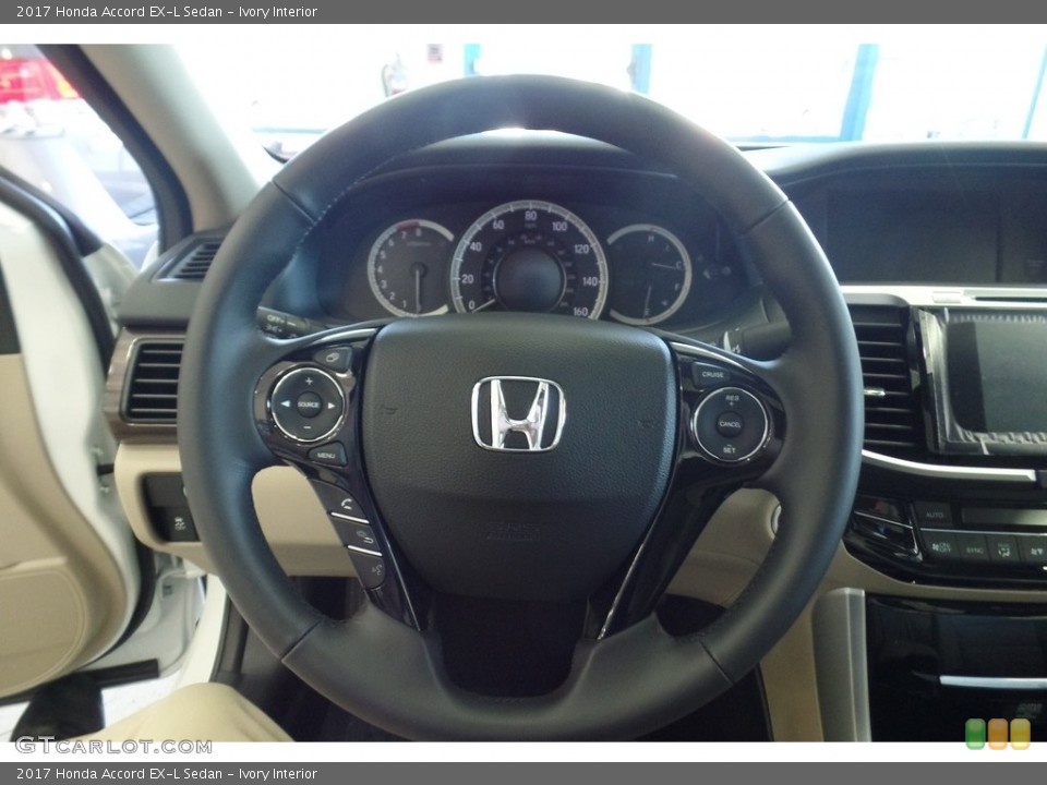 Ivory Interior Steering Wheel for the 2017 Honda Accord EX-L Sedan #115707168