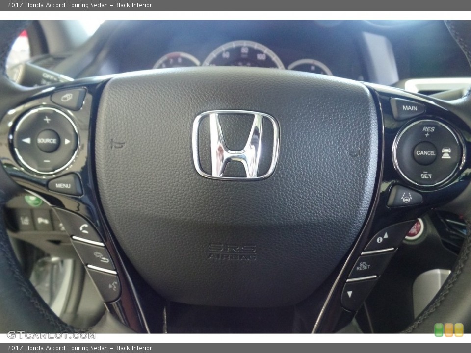 Black Interior Steering Wheel for the 2017 Honda Accord Touring Sedan #115709748