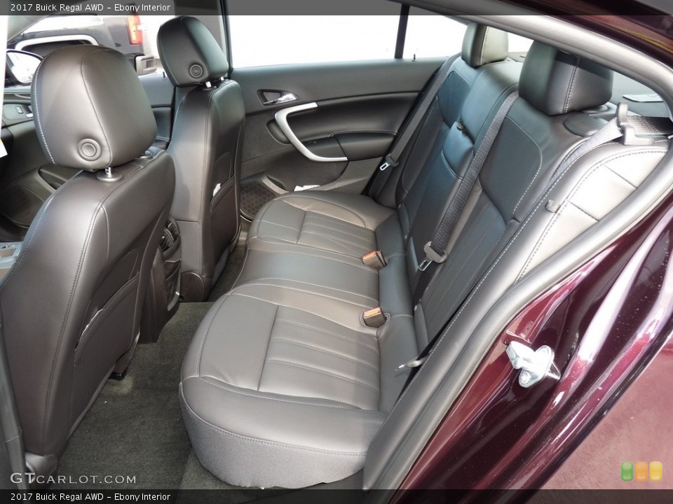 Ebony Interior Rear Seat for the 2017 Buick Regal AWD #115711689