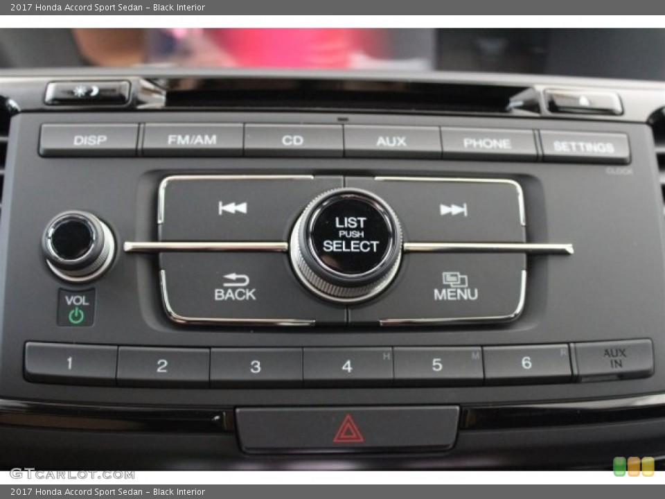 Black Interior Controls for the 2017 Honda Accord Sport Sedan #115715004