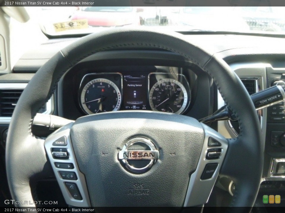 Black Interior Steering Wheel for the 2017 Nissan Titan SV Crew Cab 4x4 #115718151