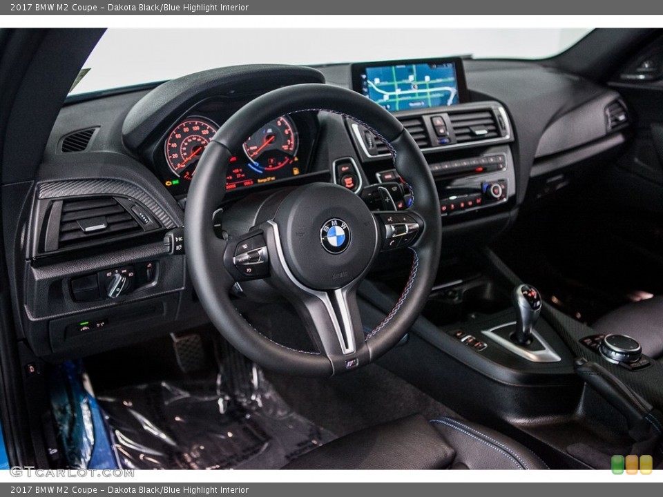 Dakota Black/Blue Highlight Interior Dashboard for the 2017 BMW M2 Coupe #115719078