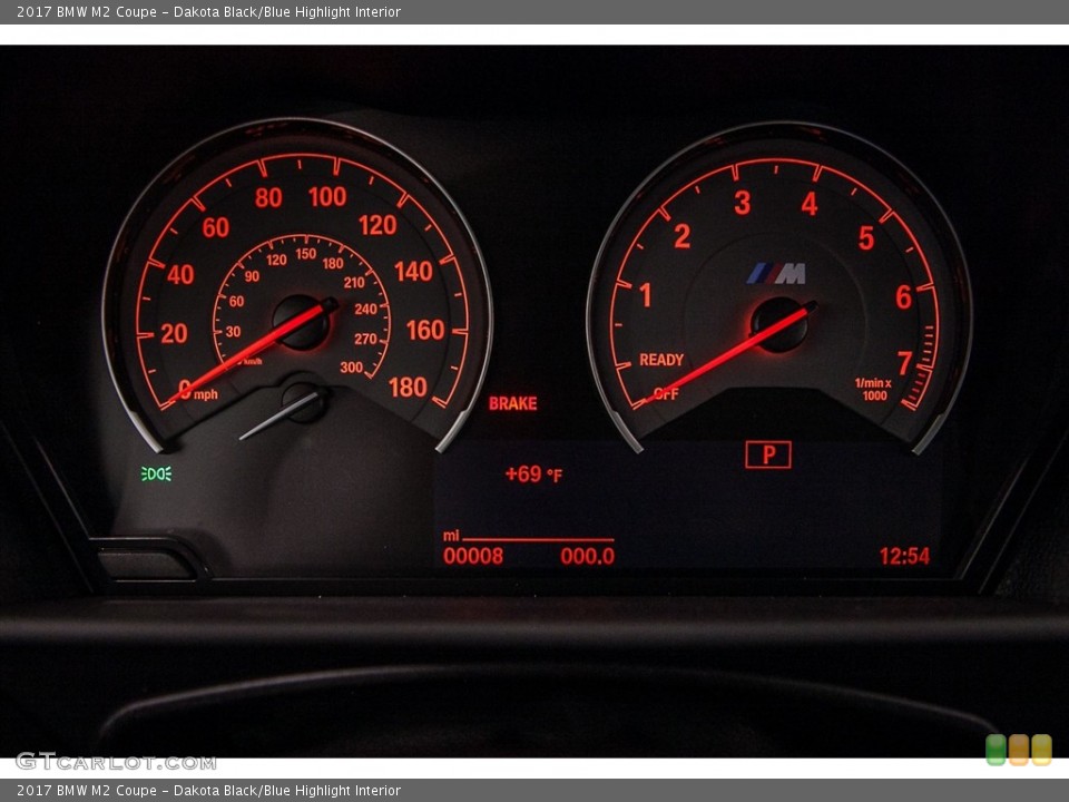 Dakota Black/Blue Highlight Interior Gauges for the 2017 BMW M2 Coupe #115719111