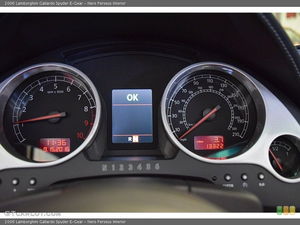 Nero Perseus Interior Gauges for the 2006 Lamborghini Gallardo Spyder E-Gear #115722406