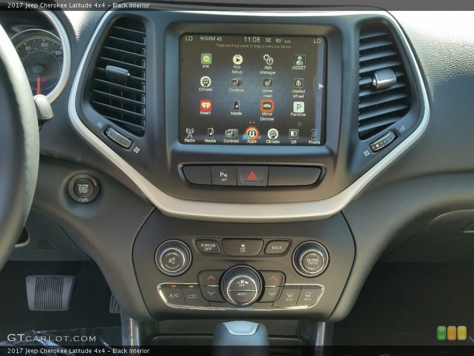 Black Interior Controls for the 2017 Jeep Cherokee Latitude 4x4 #115726012