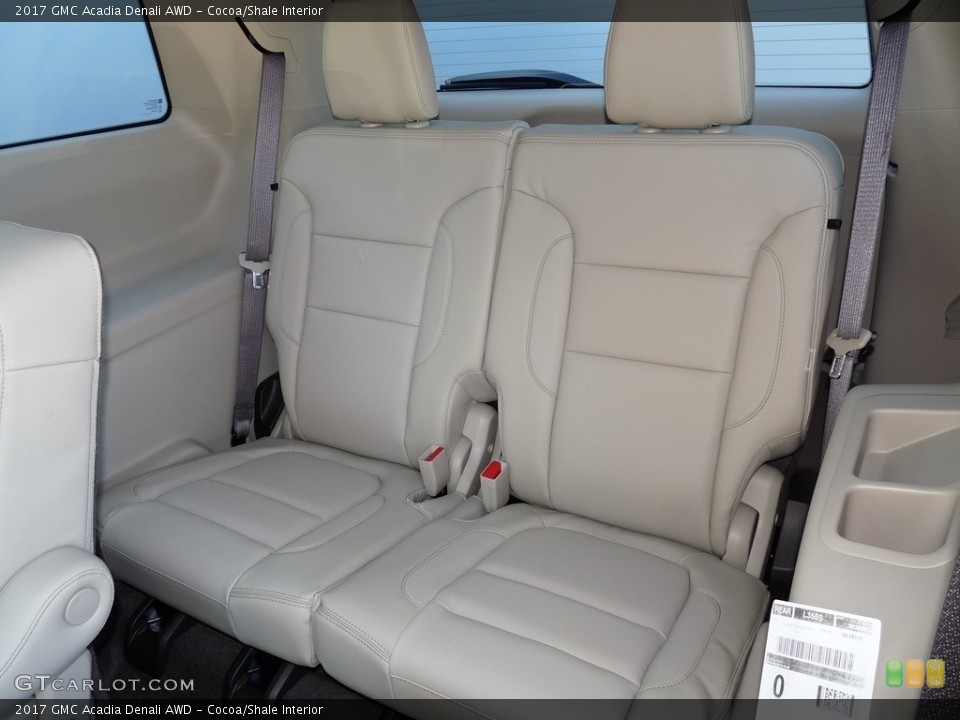 Cocoa/Shale Interior Rear Seat for the 2017 GMC Acadia Denali AWD #115726993