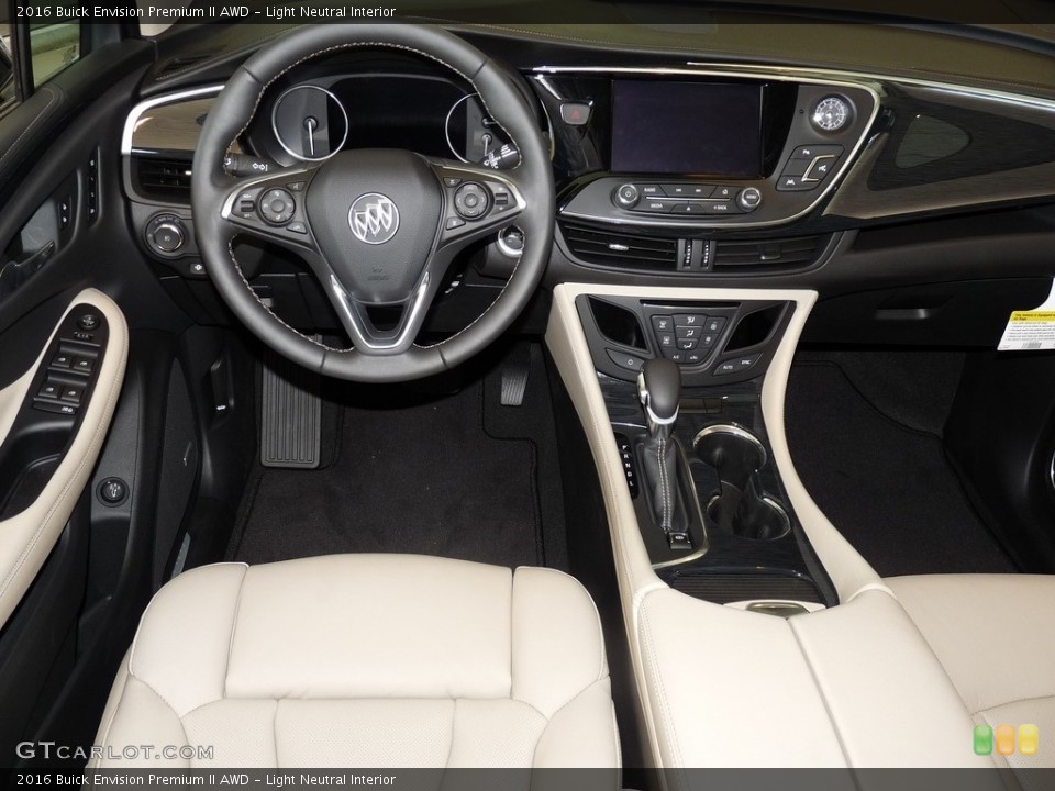 Light Neutral Interior Dashboard for the 2016 Buick Envision Premium II AWD #115730445