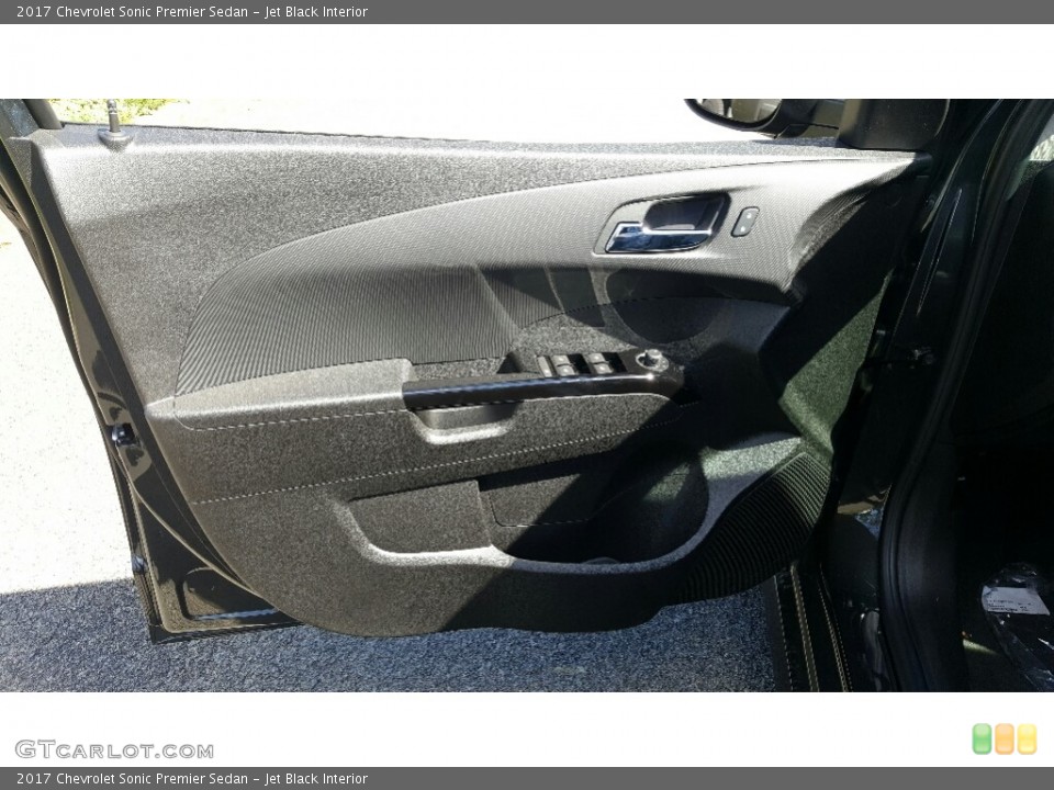 Jet Black Interior Door Panel for the 2017 Chevrolet Sonic Premier Sedan #115730710