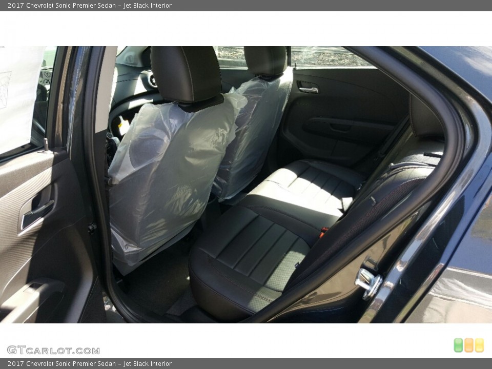 Jet Black Interior Rear Seat for the 2017 Chevrolet Sonic Premier Sedan #115730767