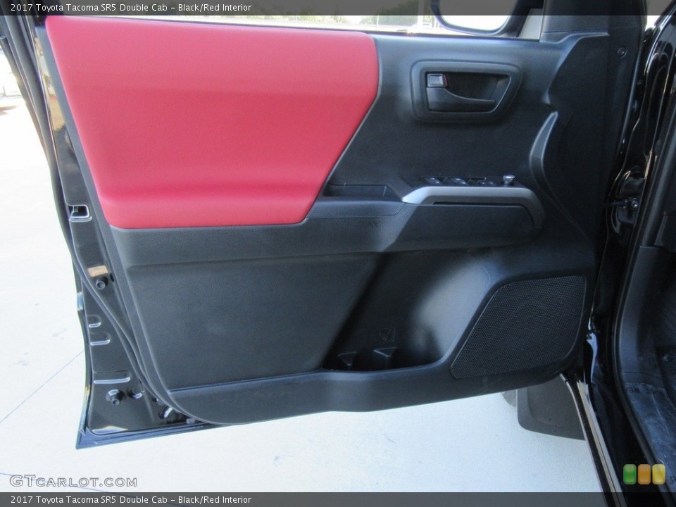 Black/Red Interior Door Panel for the 2017 Toyota Tacoma SR5 Double Cab #115743103