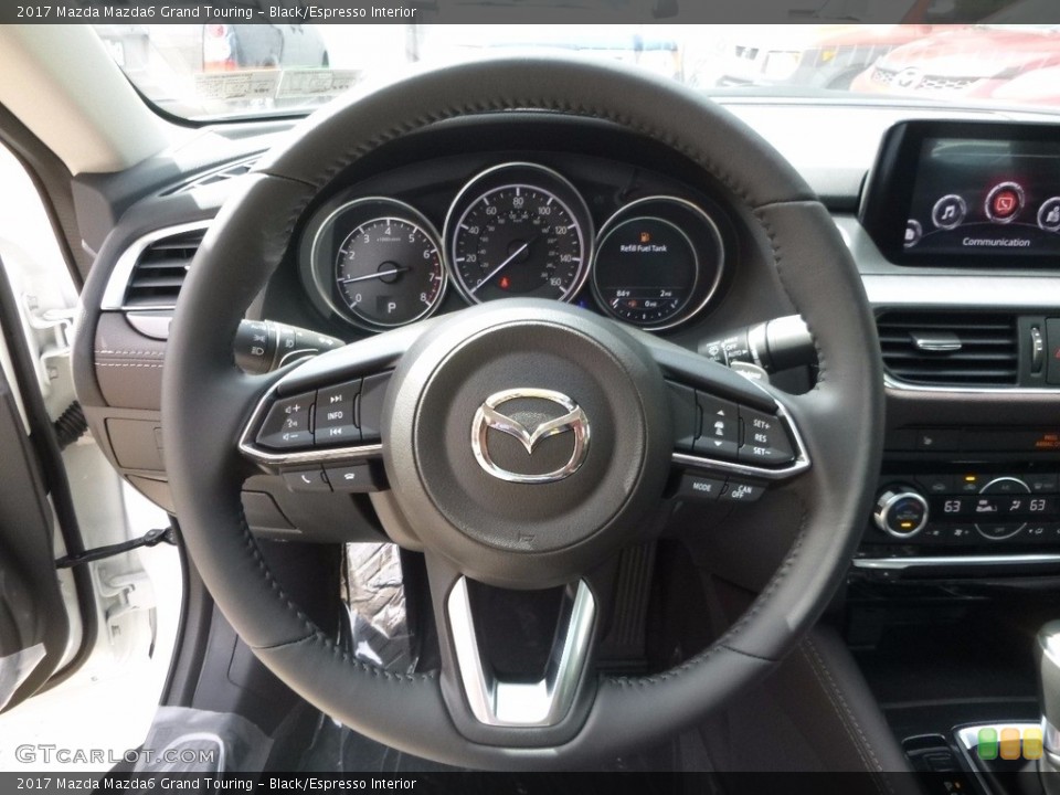 Black/Espresso Interior Steering Wheel for the 2017 Mazda Mazda6 Grand Touring #115747030