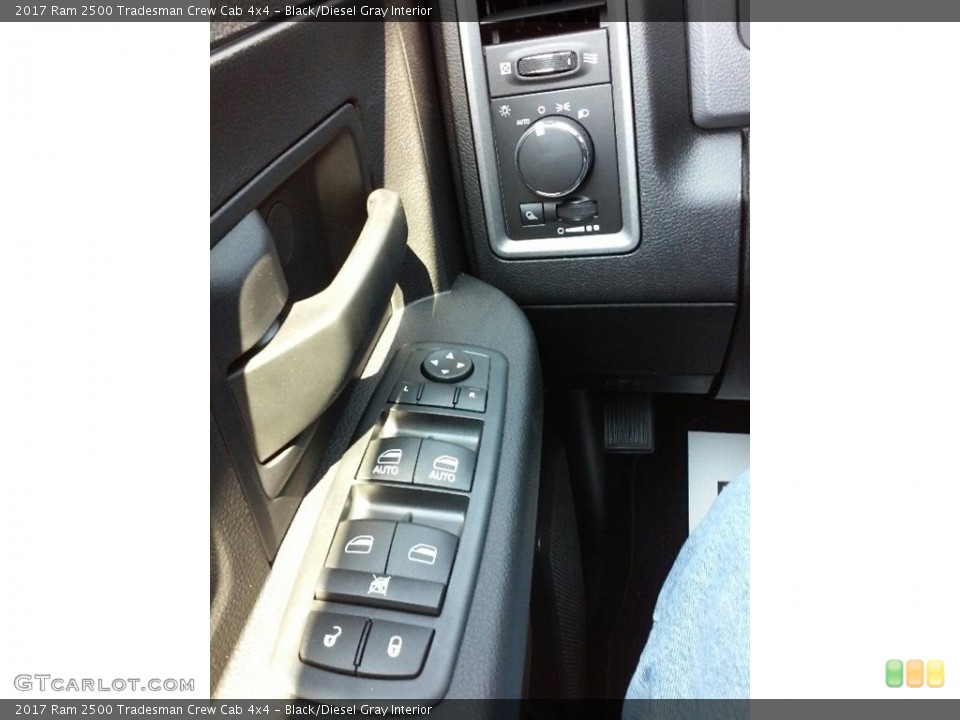 Black/Diesel Gray Interior Controls for the 2017 Ram 2500 Tradesman Crew Cab 4x4 #115752262